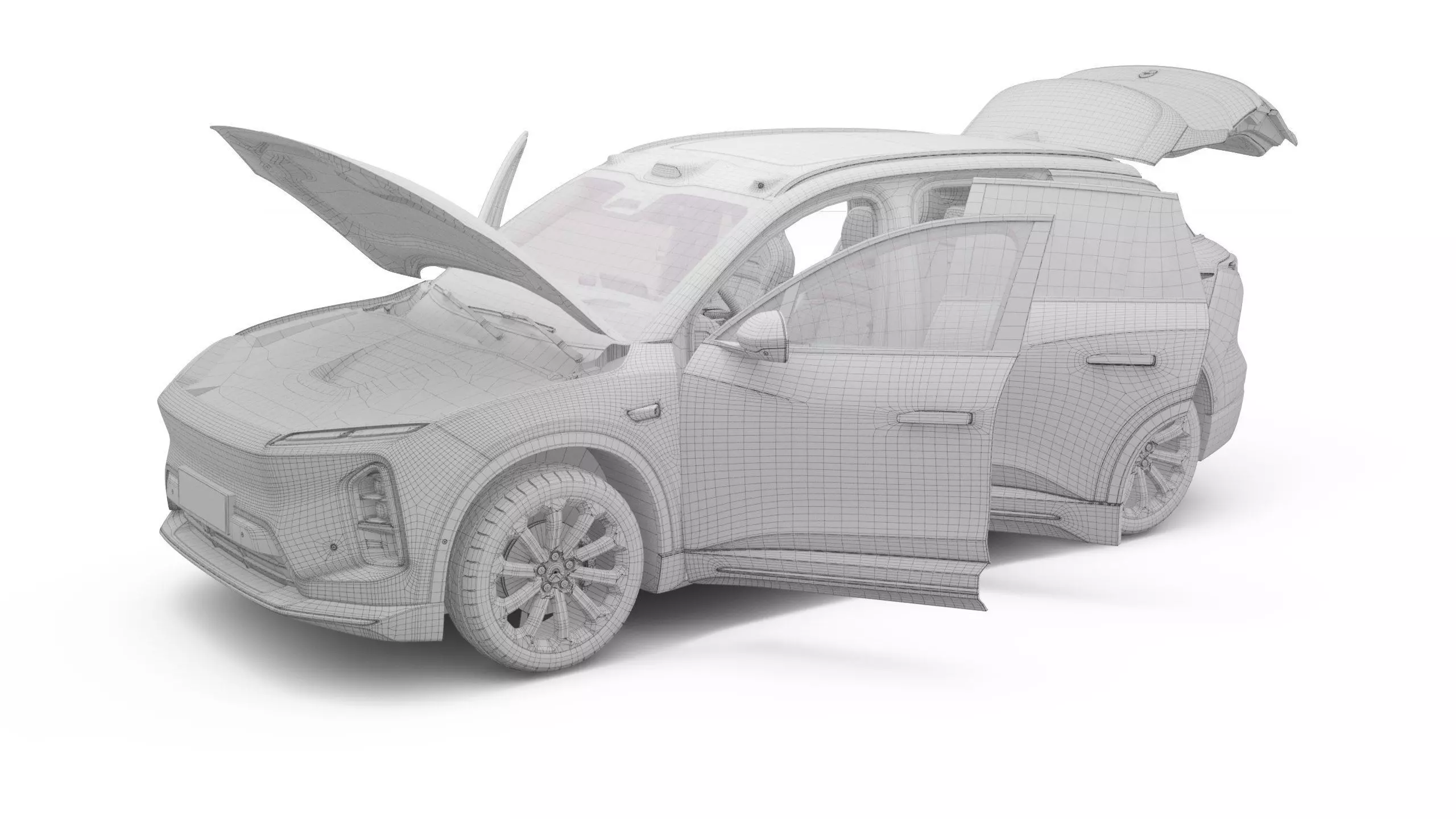 2025 Nio EL6 ES6 with Interior 3D model_20