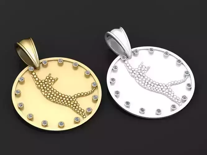  Cazador claro zirco animal PENDANT 