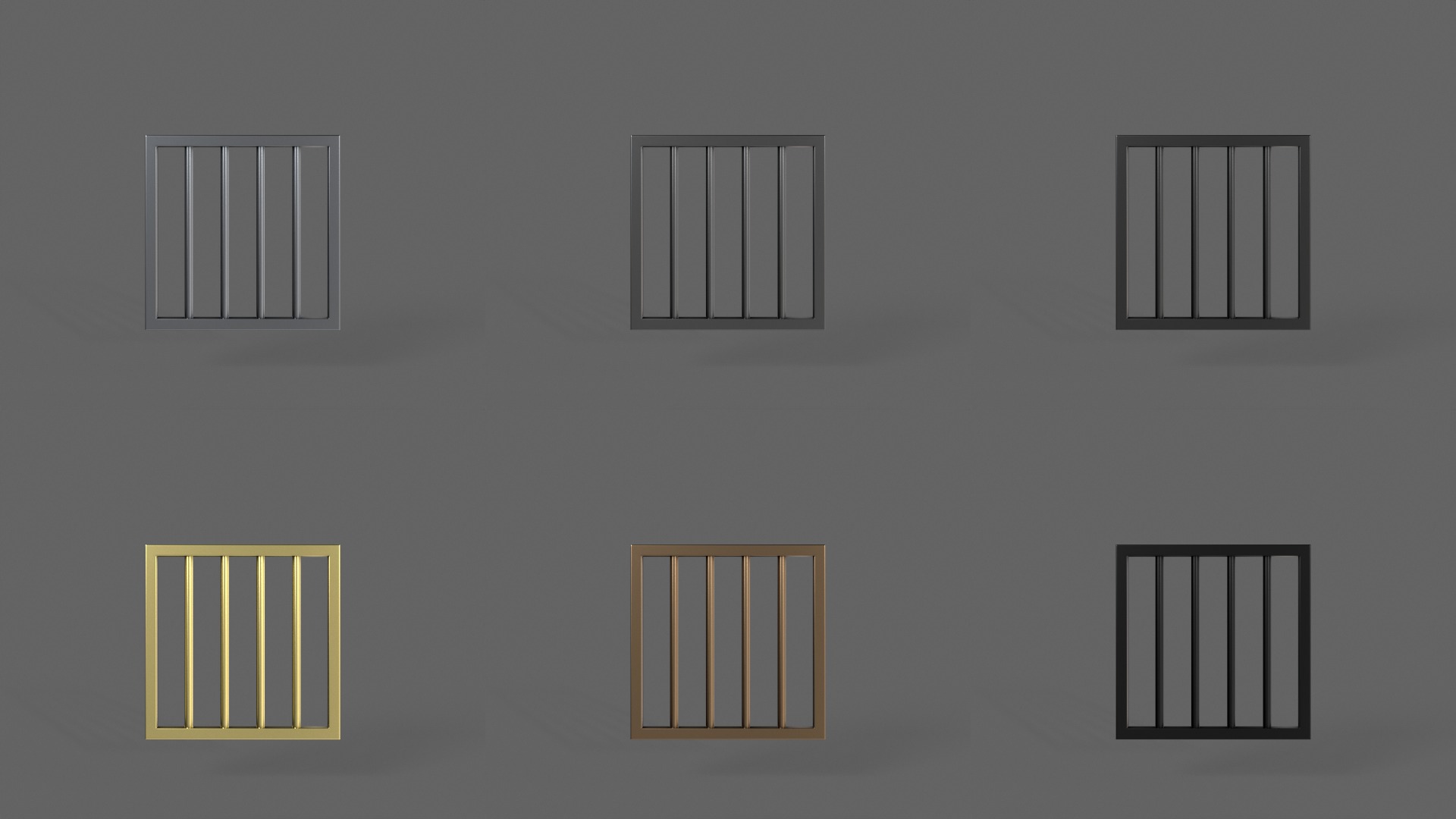PBR Prison Window 3D Model Collection_8