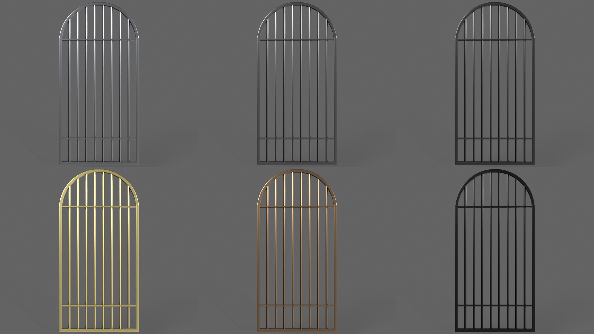 PBR Prison Window 3D Model Collection_23