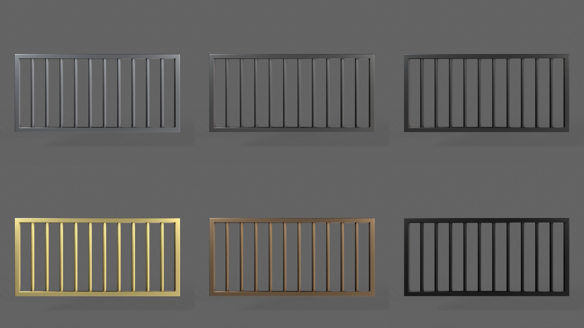 PBR Prison Window 3D Model Collection_14