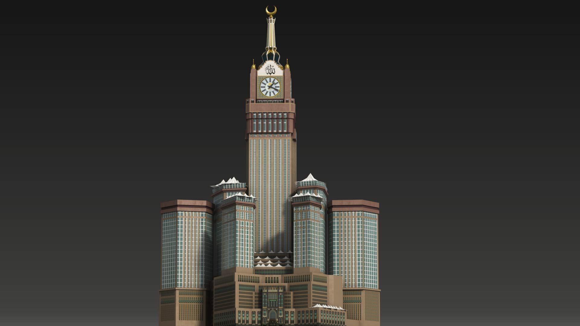 Abraj Al-Bait Towers 3D model_4
