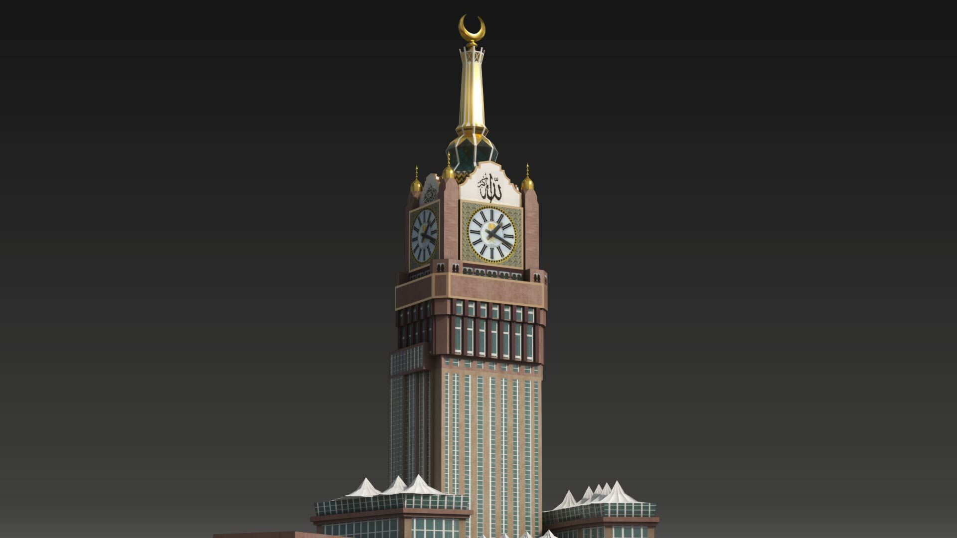 Abraj Al-Bait Towers 3D model_2