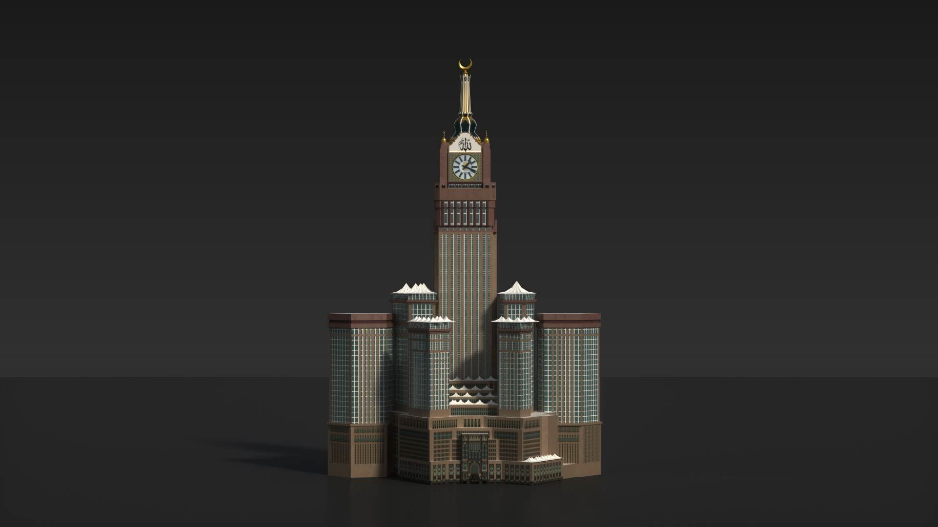 Abraj Al-Bait Towers 3D model_5