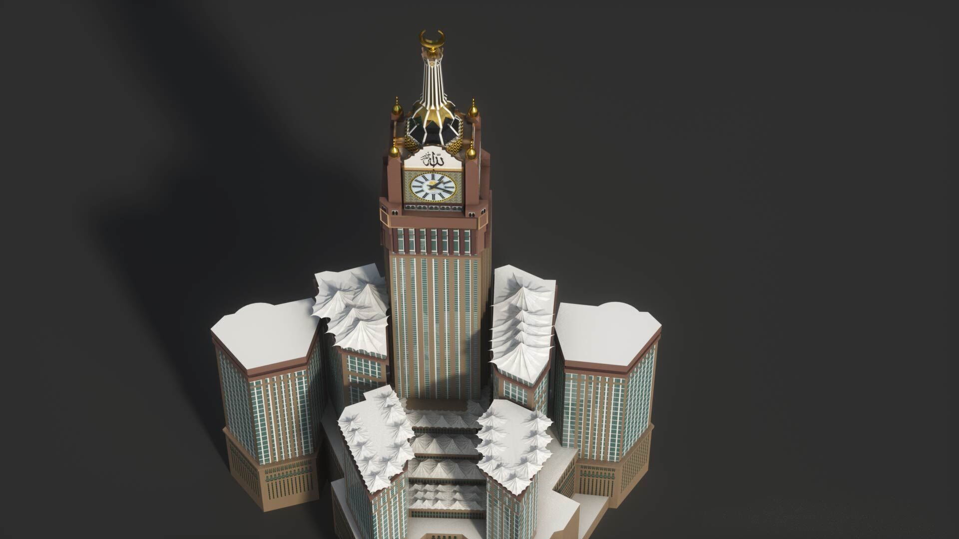 Abraj Al-Bait Towers 3D model_3