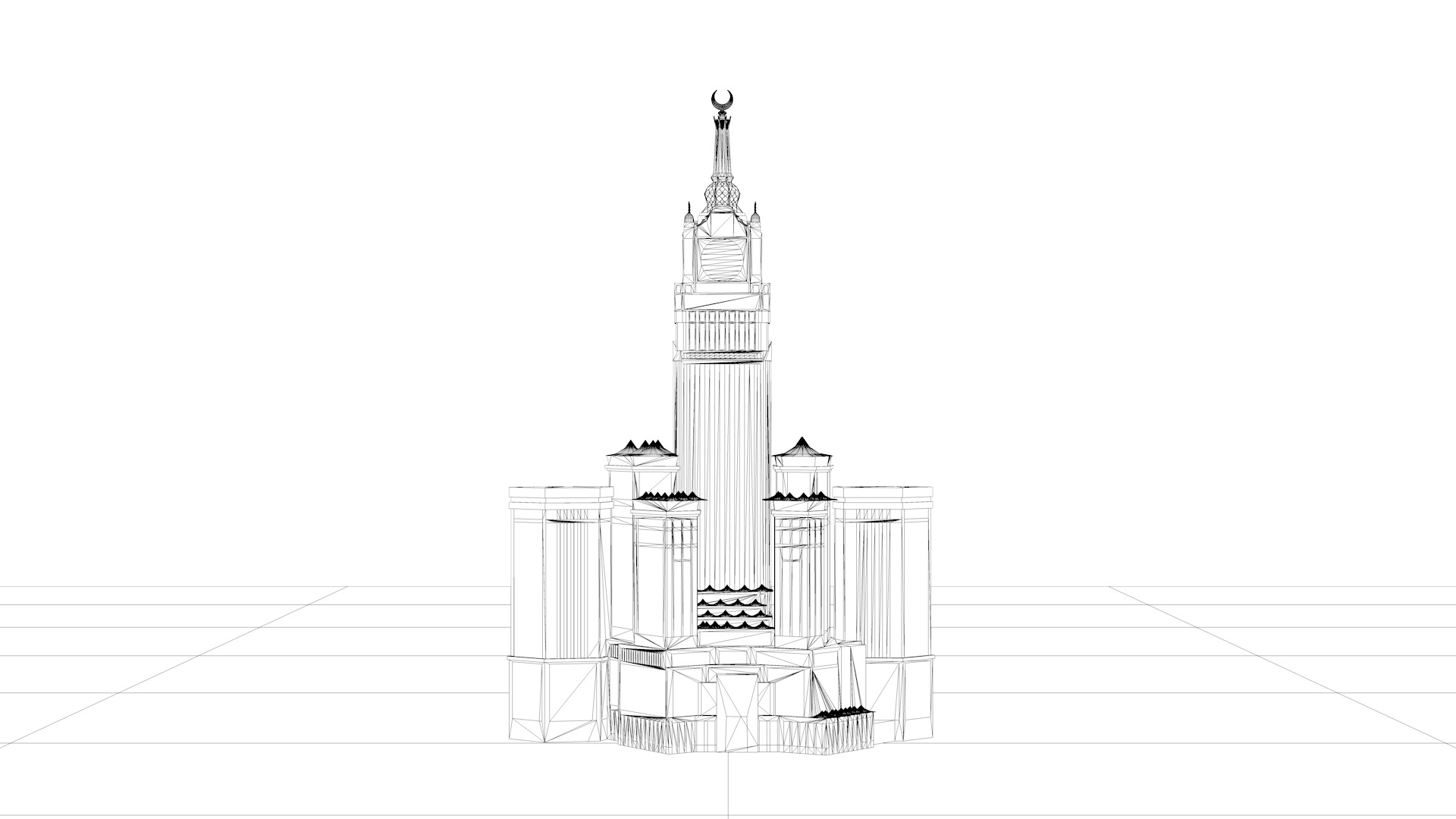 Abraj Al-Bait Towers 3D model_8