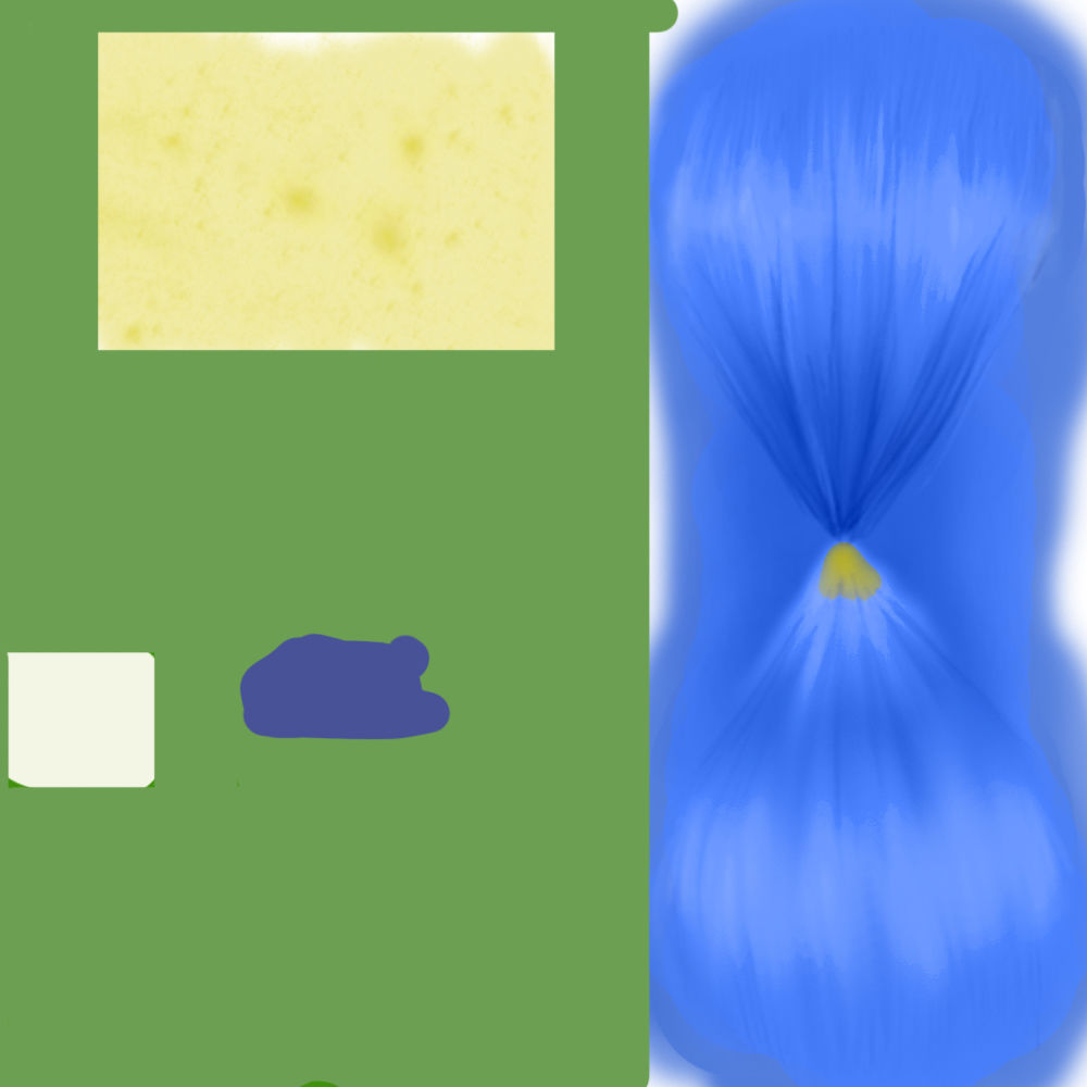 Flax Flower Model  and Texture Low-poly 3D model_1