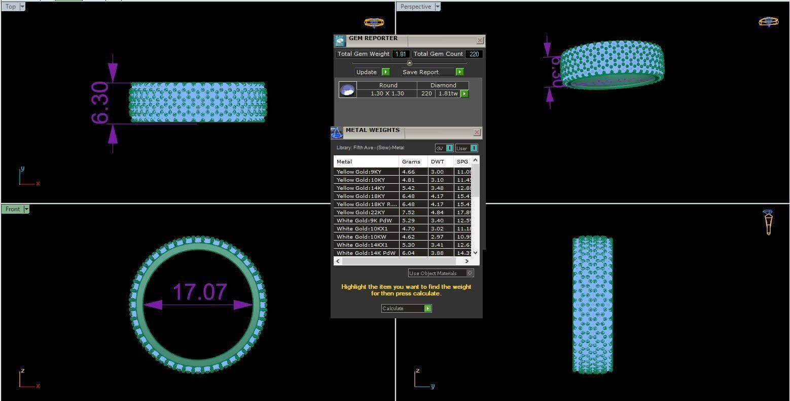 ROUND DIAMOND RING -CAD-246 3D model_12