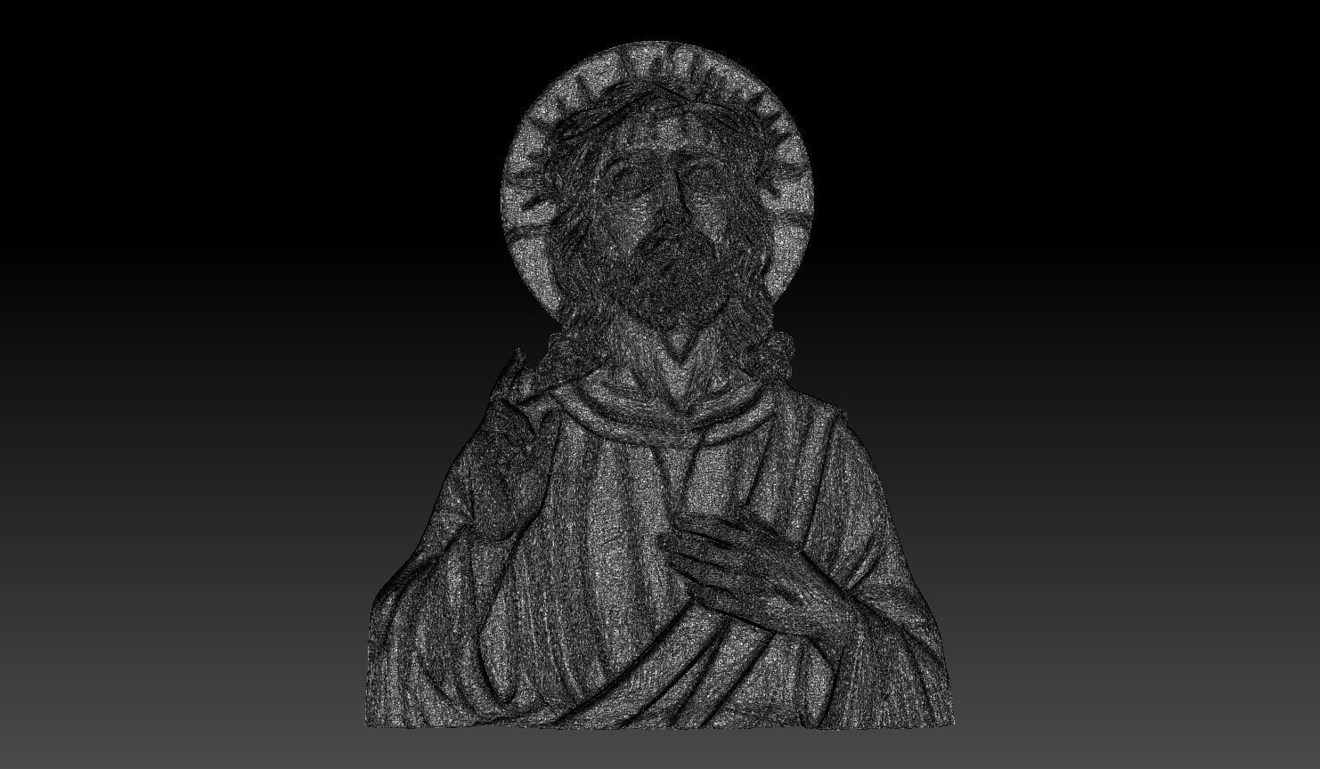 Jesus wearing a crown of thorns - 250531 3D print model_11