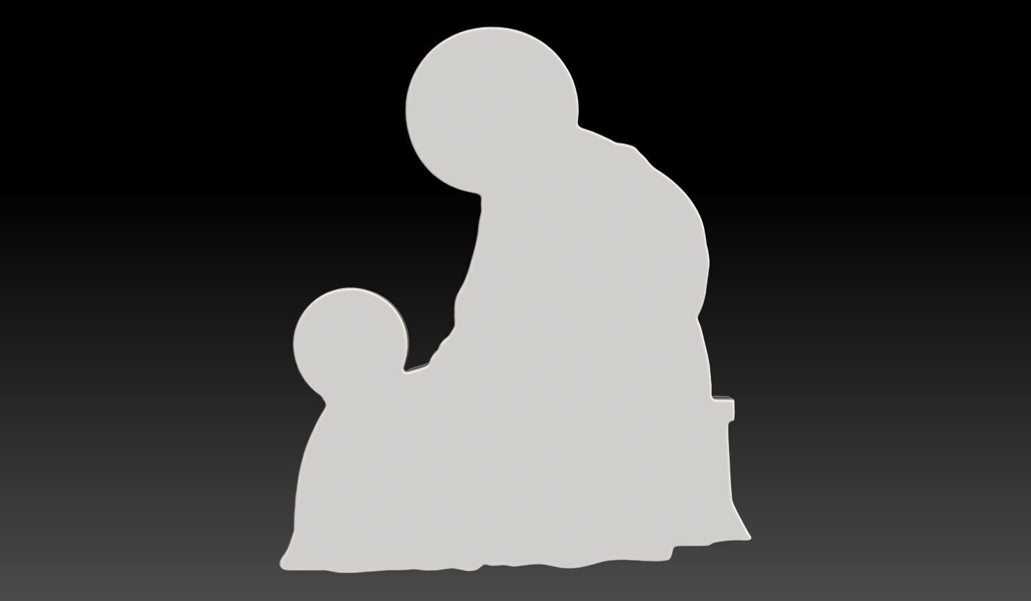 Jesus teaching children - 250531 3D print model_10