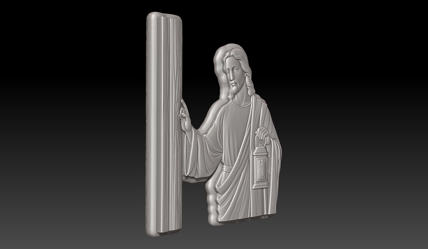 Jesus Christ knocking on a door - 250531 3D print model_4