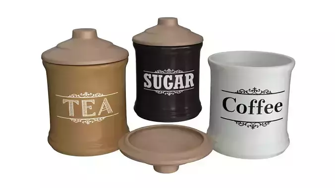 Pot 3D Model Set Low-poly 3D model Pot 3D Model Set Low-poly 3D model