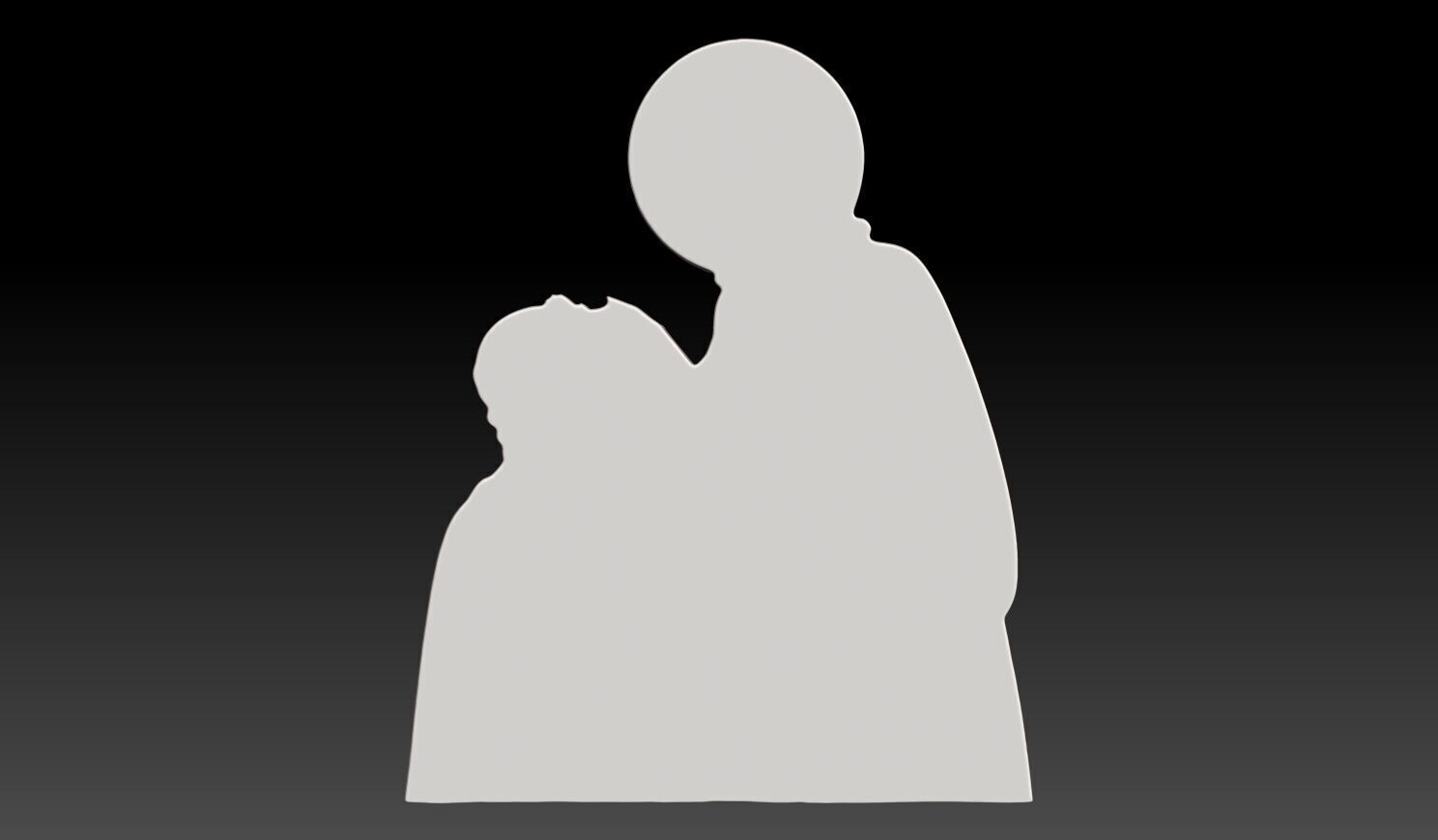 Jesus Christ healing a blind person - 250531 3D print model_9