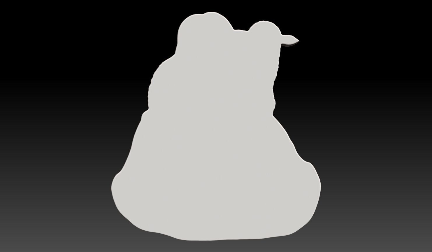 Jesus and a lamb - 250531 3D print model_10