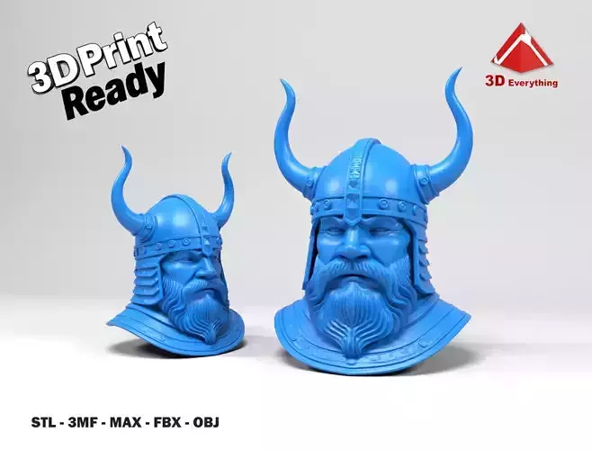 Viking Head 3D print model