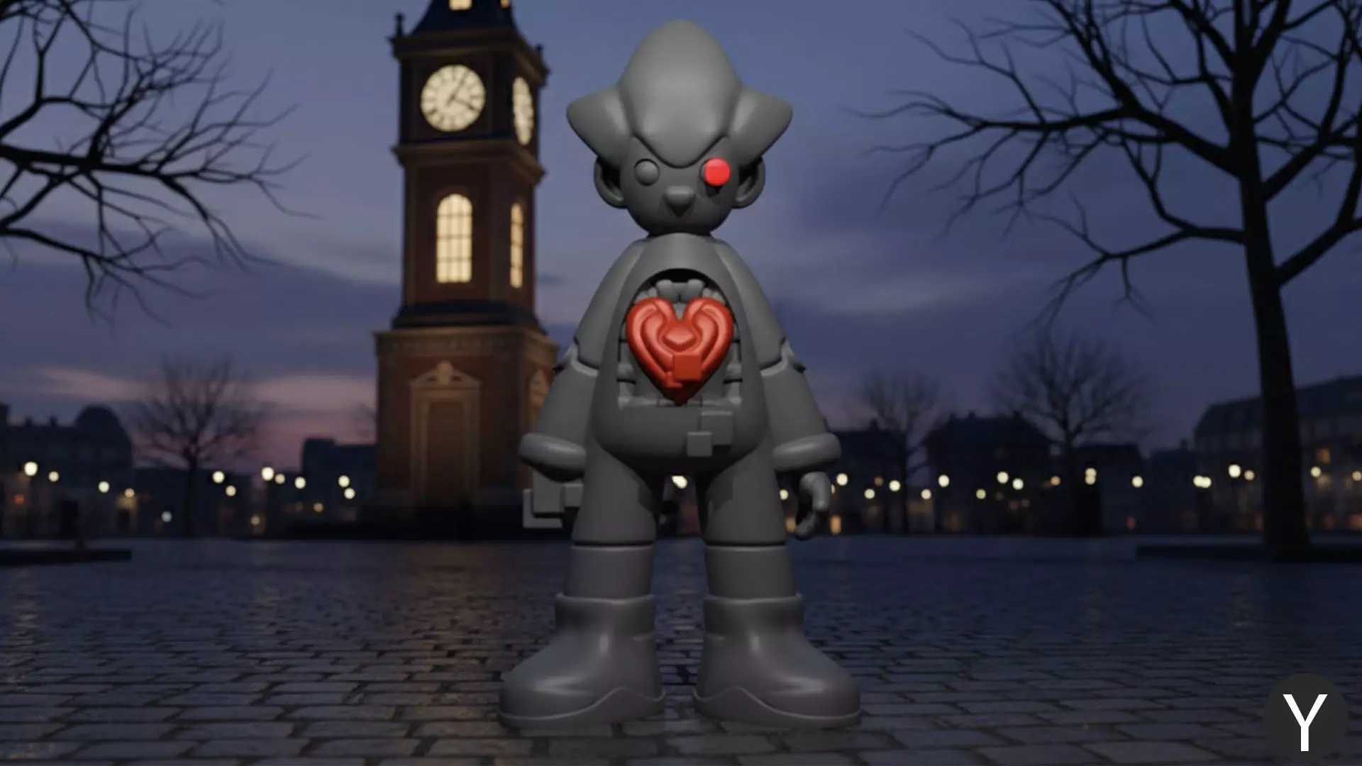 Robot boy 3D print model