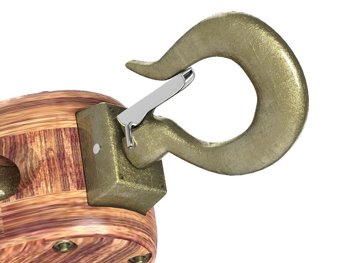 Wooden Block for boat 3D model_6