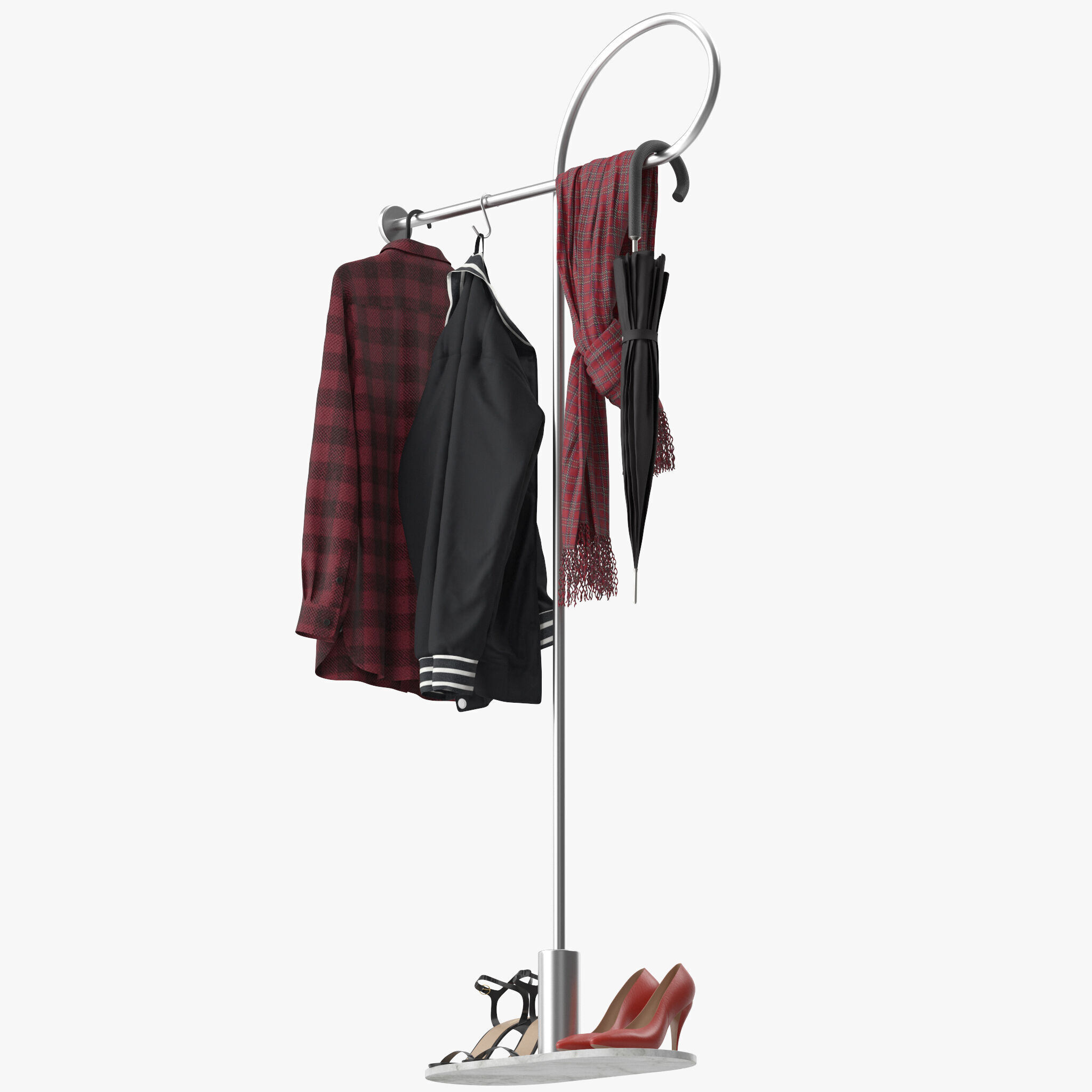 Clothing Rack Coat Rack 3D model_7