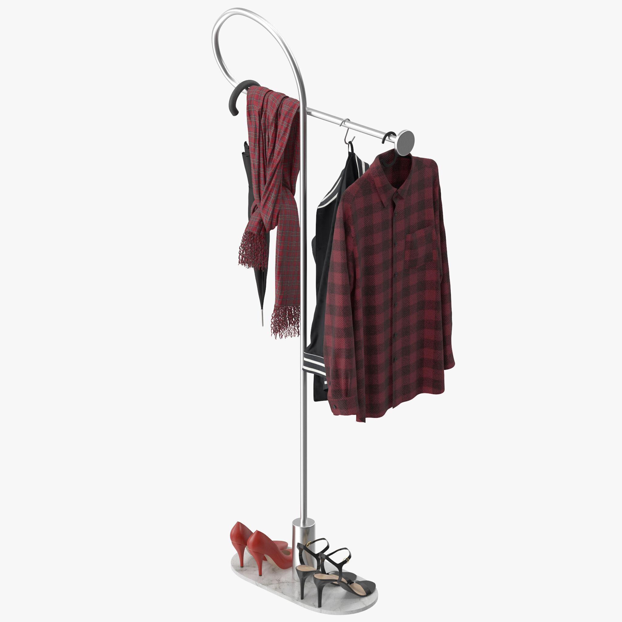 Clothing Rack Coat Rack 3D model_15