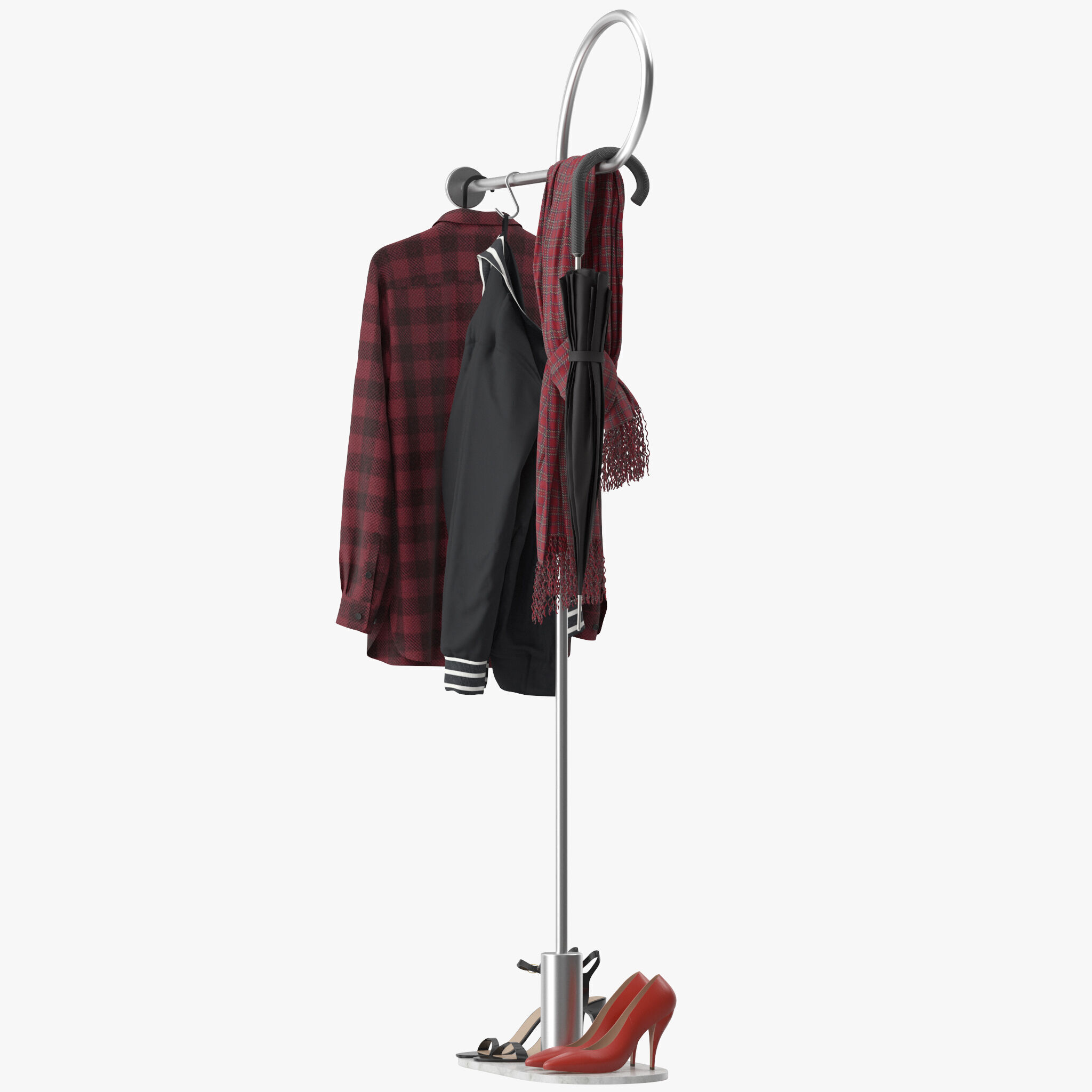 Clothing Rack Coat Rack 3D model_9
