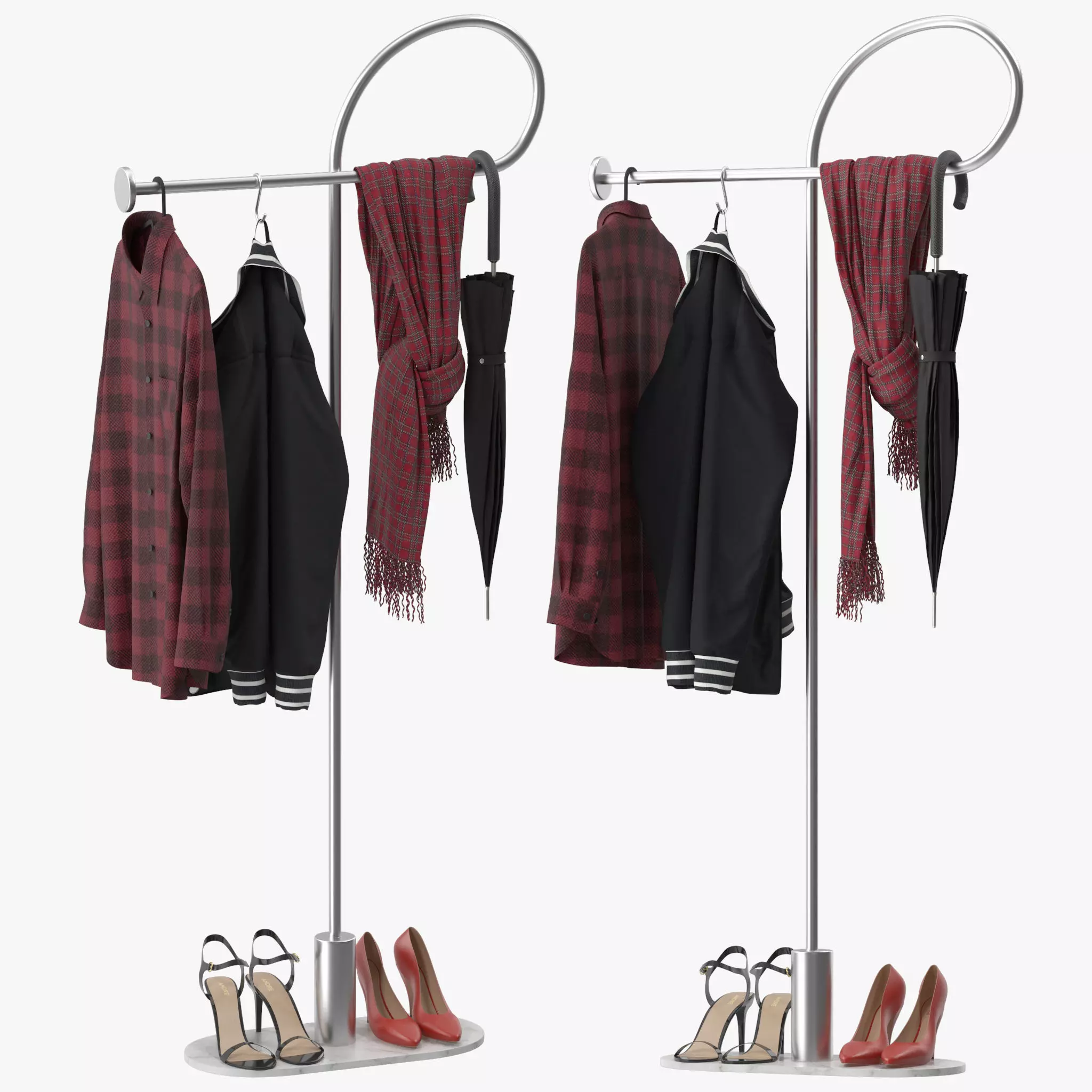 Clothing Rack Coat Rack 3D model_0