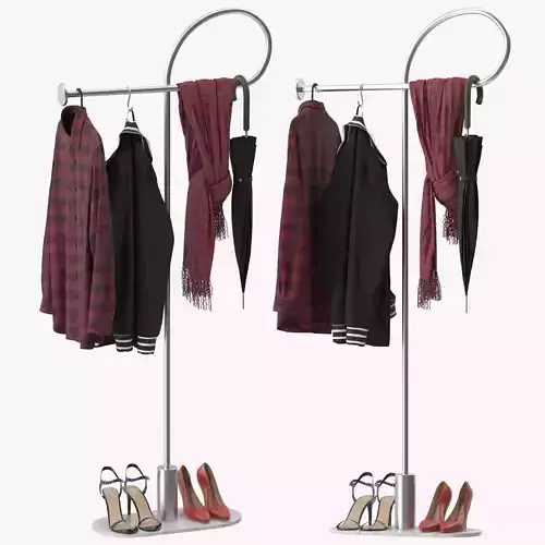 Clothing Rack Coat Rack 3D model