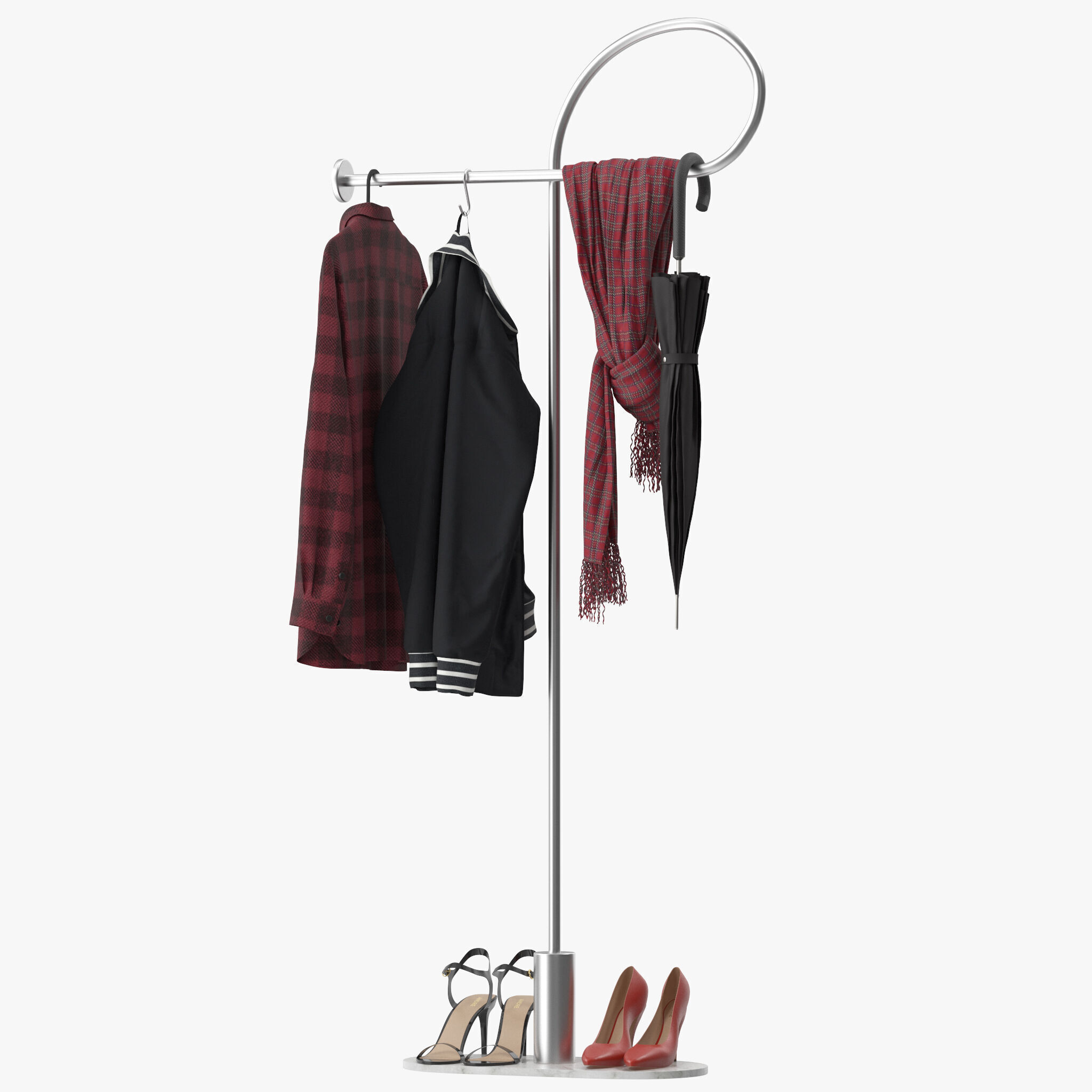 Clothing Rack Coat Rack 3D model_5