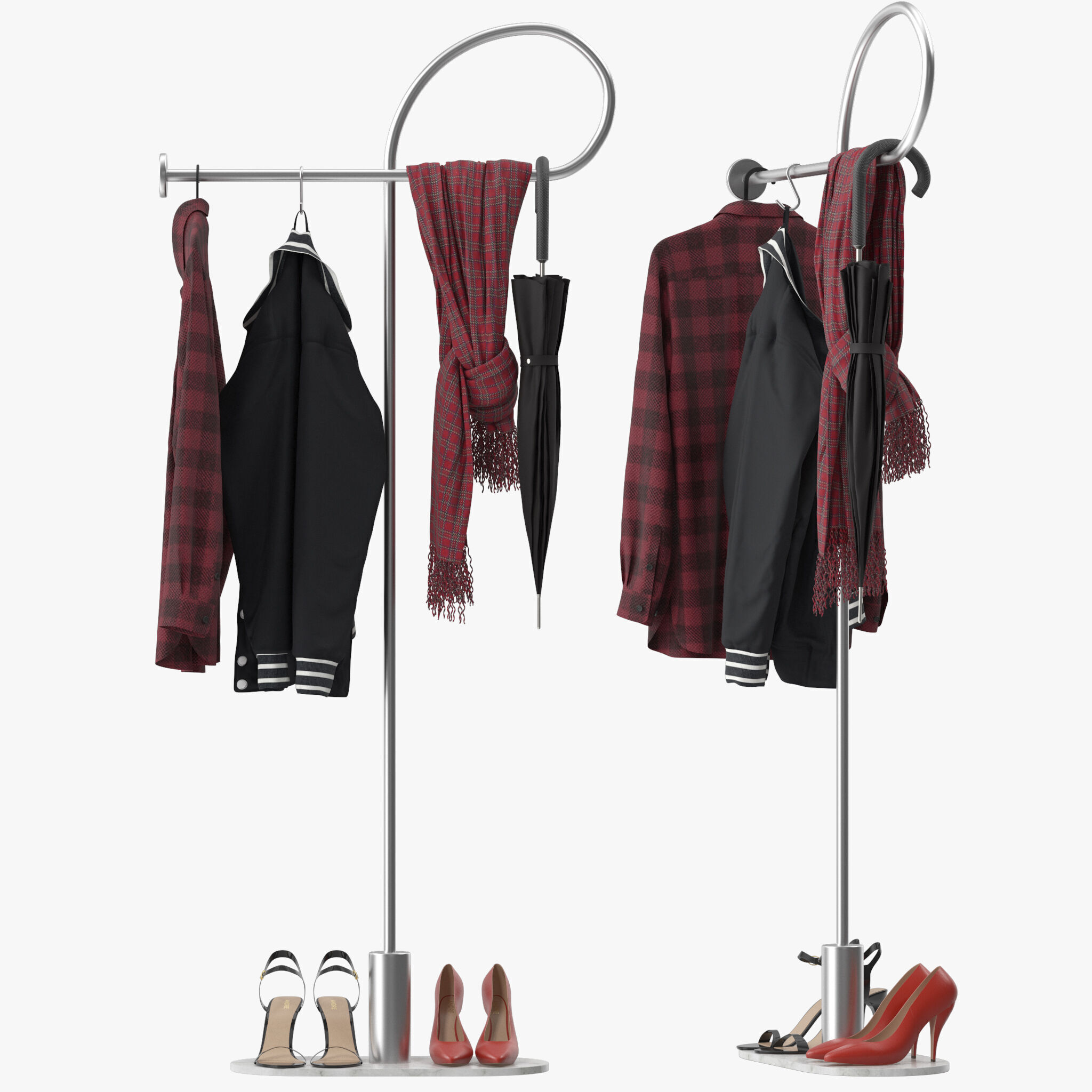 Clothing Rack Coat Rack 3D model_3