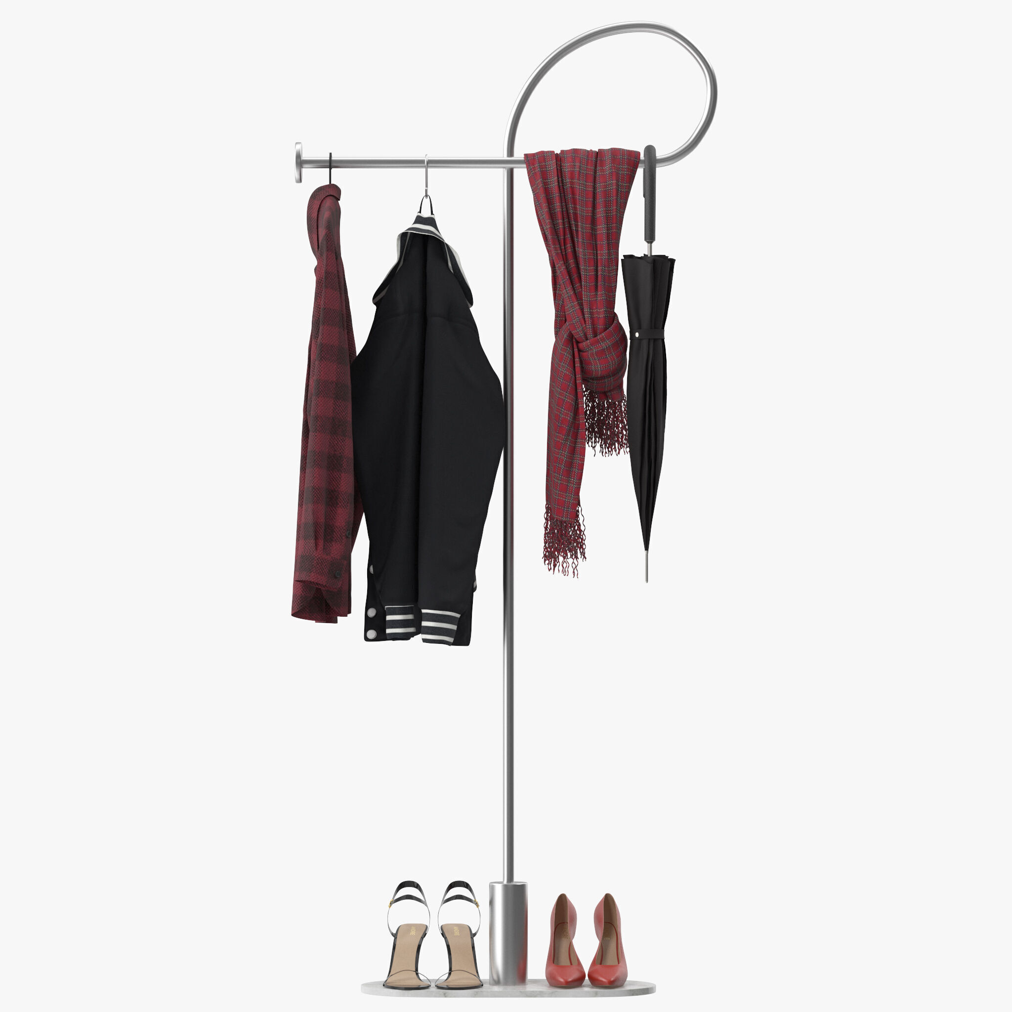 Clothing Rack Coat Rack 3D model_8