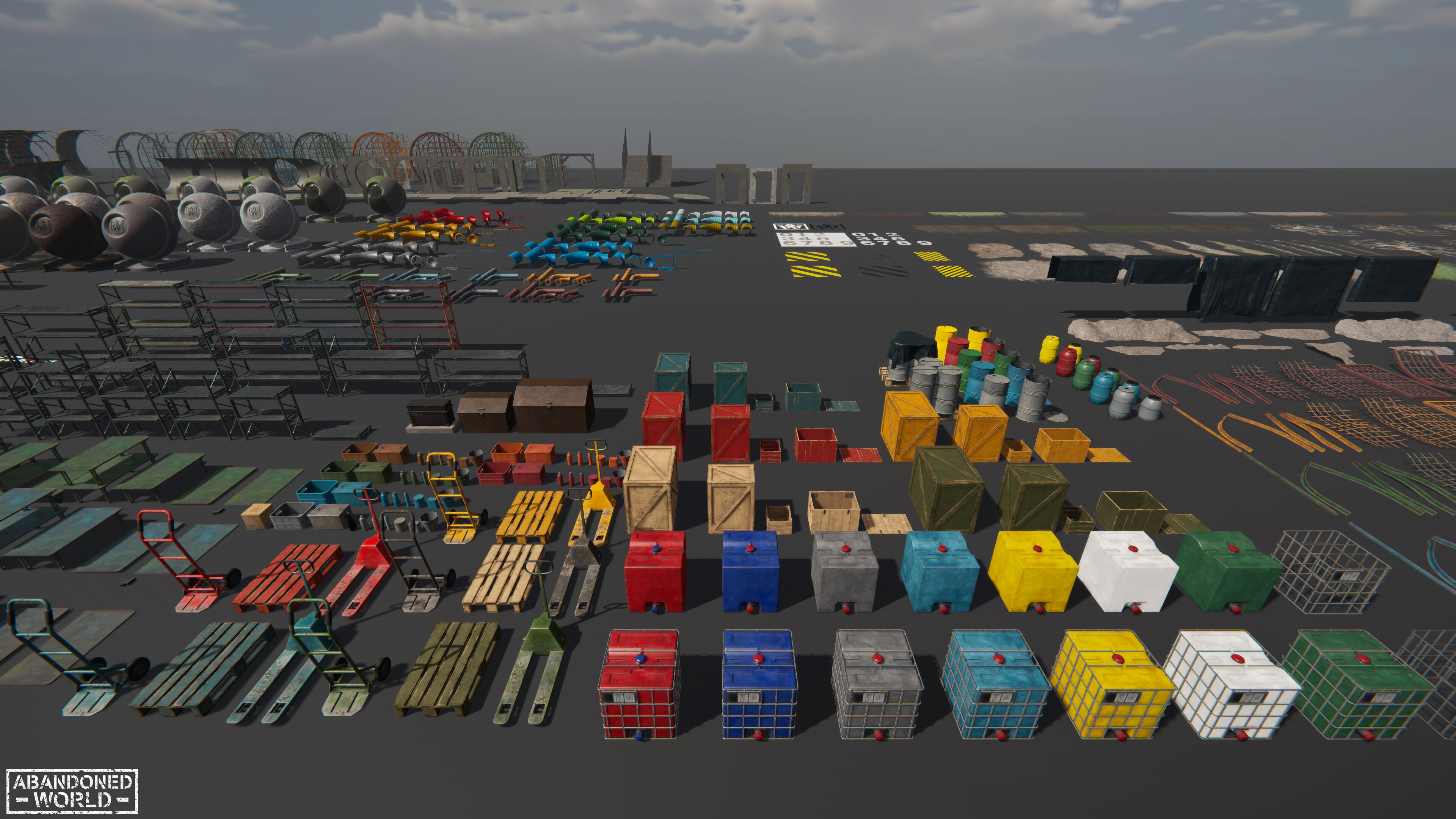 Modular Underground Tunnels for Unity Low-poly 3D model_56