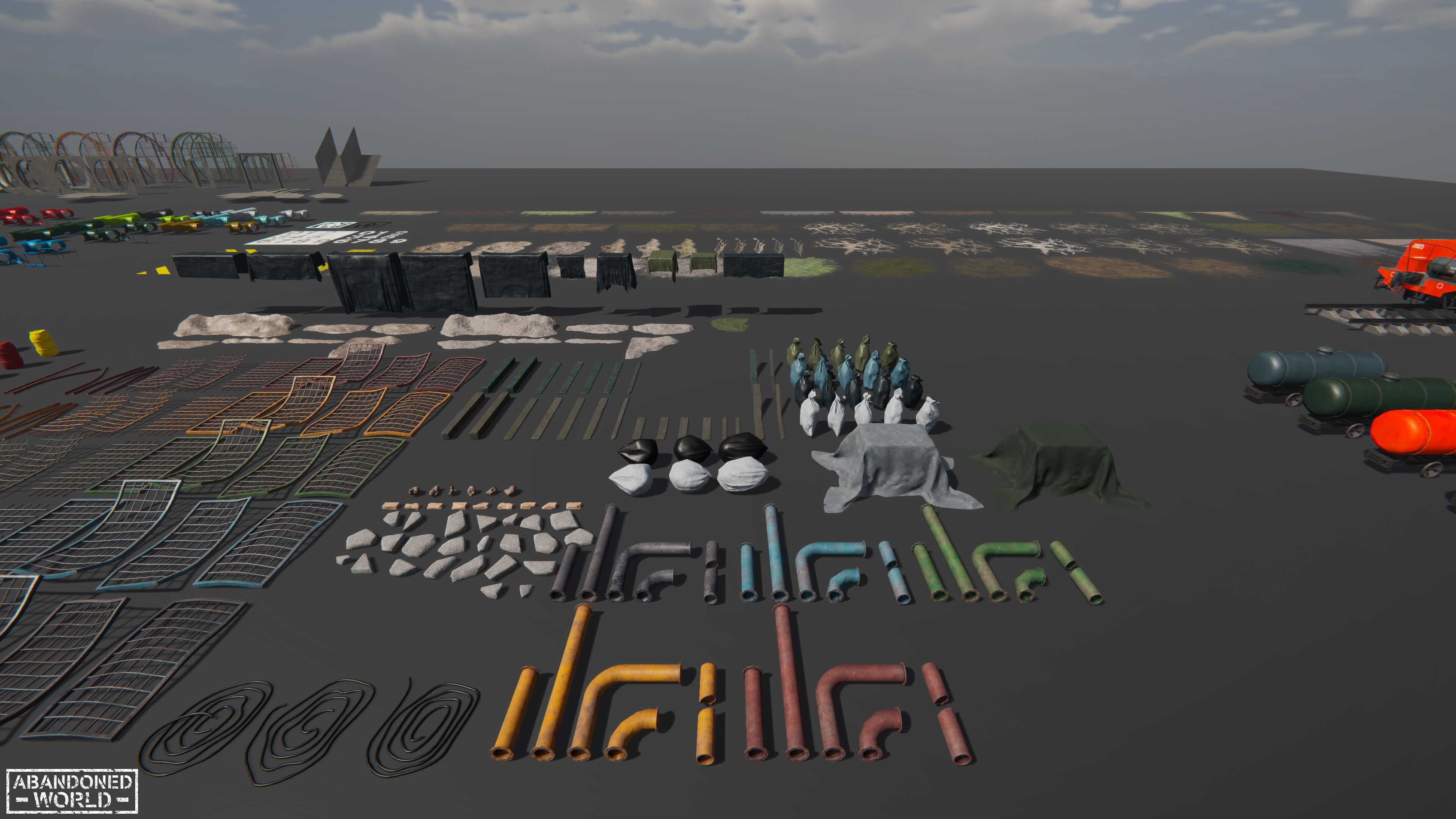 Modular Underground Tunnels for Unity Low-poly 3D model_58