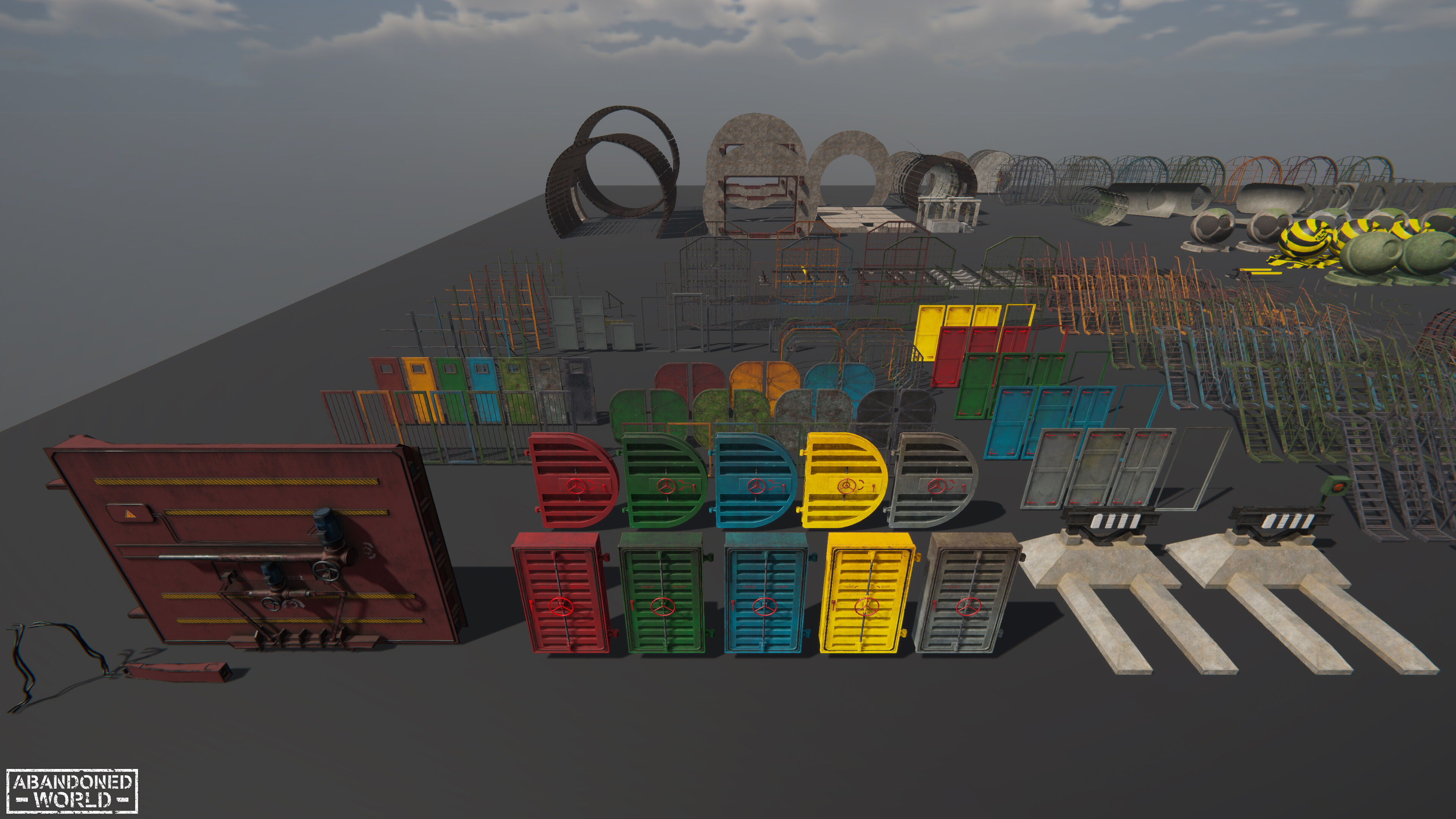 Modular Underground Tunnels for Unity Low-poly 3D model_52