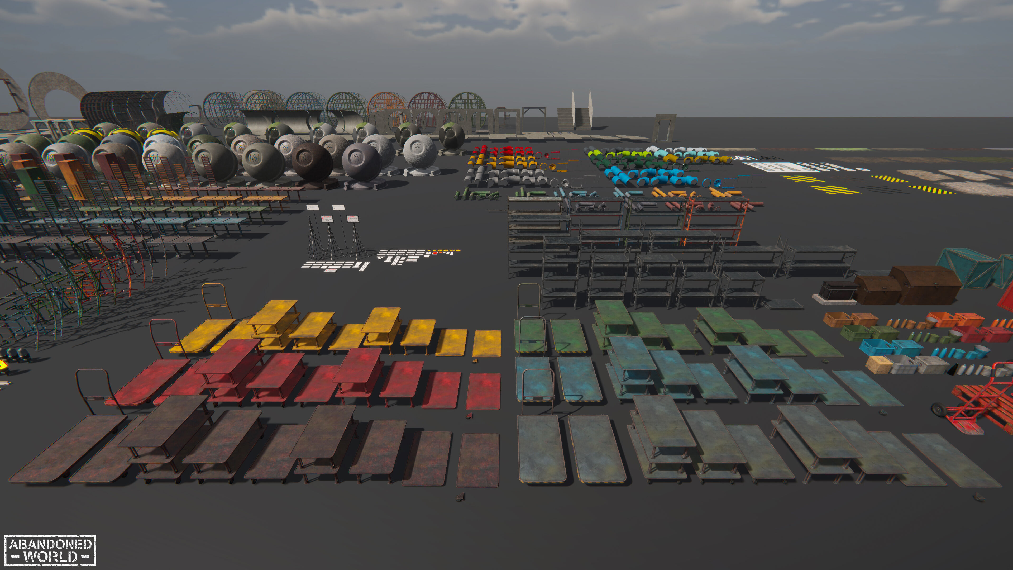 Modular Underground Tunnels for Unity Low-poly 3D model_55