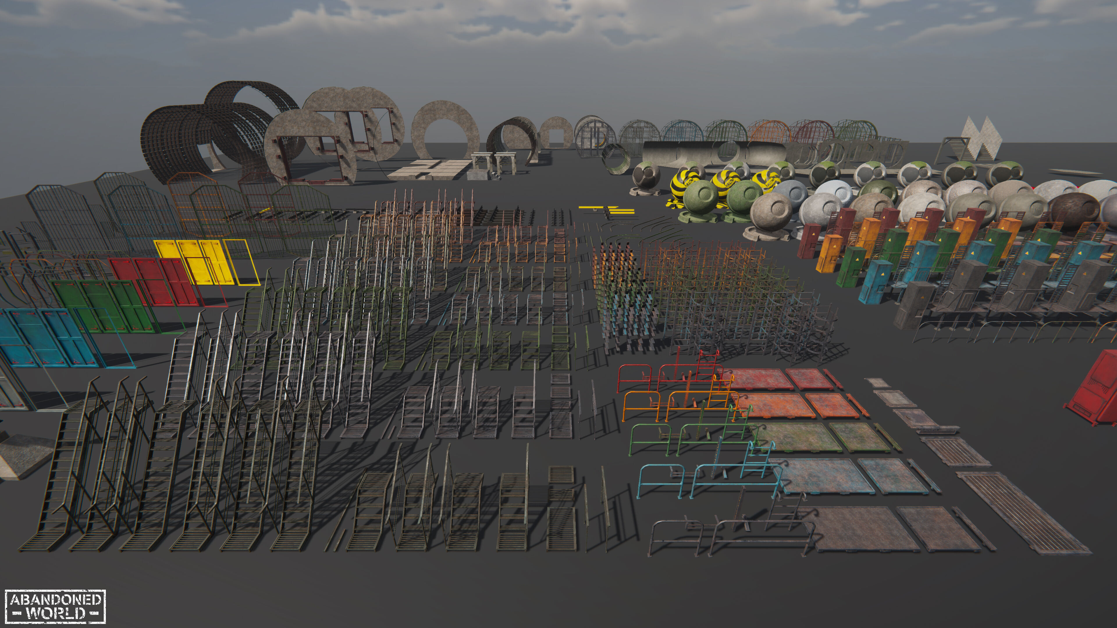 Modular Underground Tunnels for Unity Low-poly 3D model_53