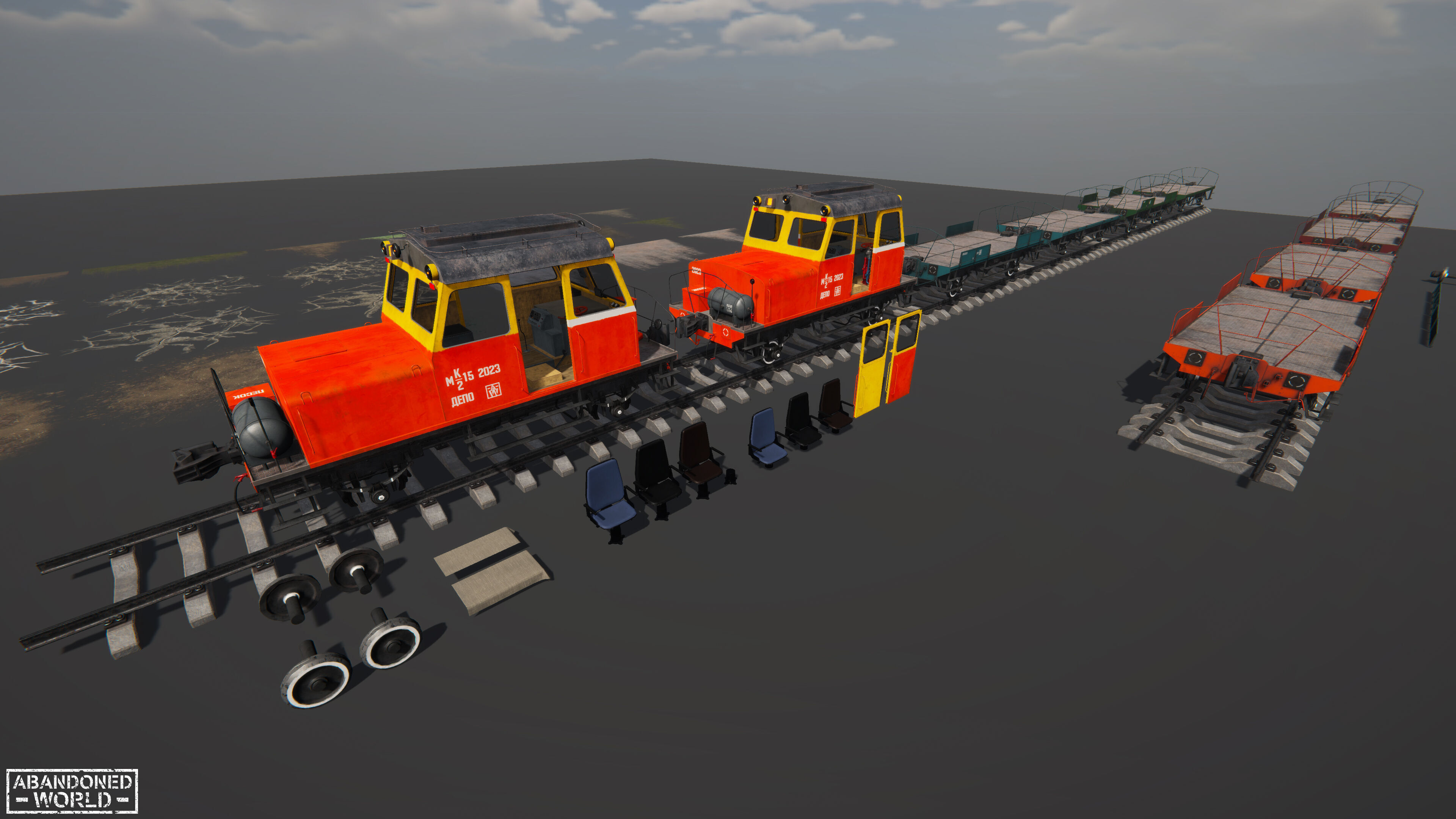 Modular Underground Tunnels for Unity Low-poly 3D model_60