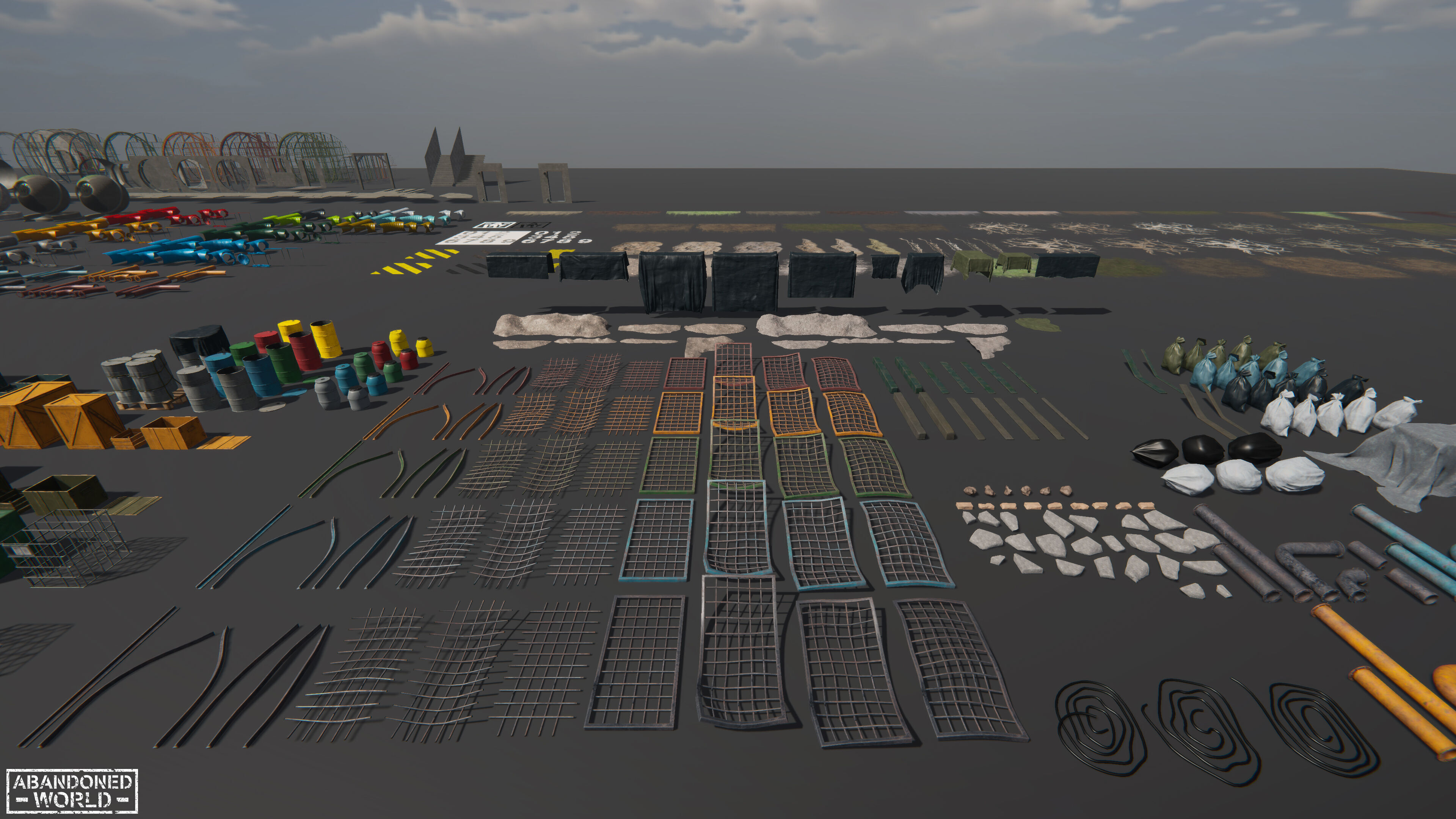 Modular Underground Tunnels for Unity Low-poly 3D model_57