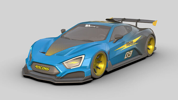 Sport Car 2025  Low-poly 3D model