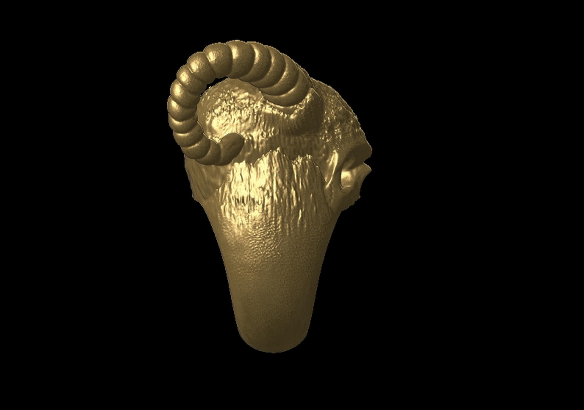 Skull King Ring 3D print model_2