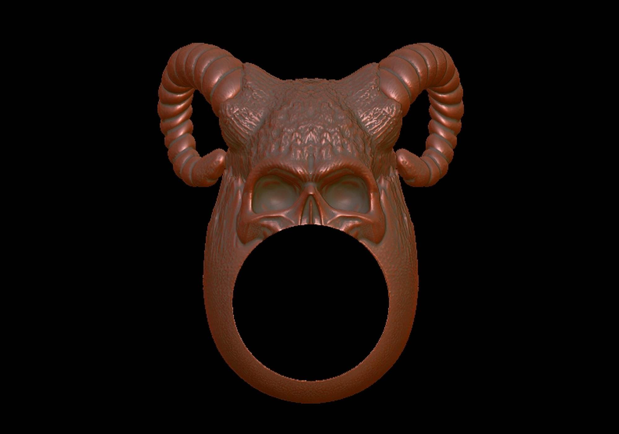 Skull King Ring 3D print model_14