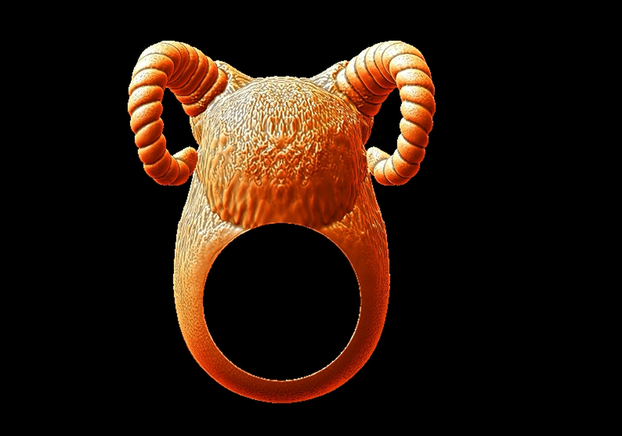 Skull King Ring 3D print model_13