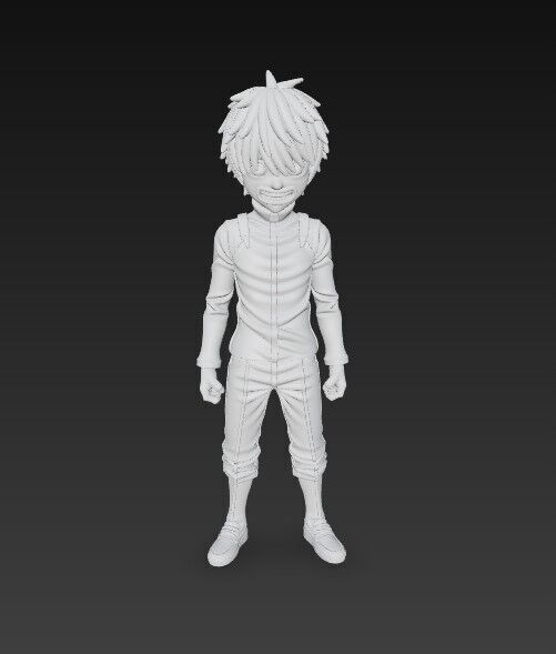 Furious Glare Dynamic Anime Character 3D Print Model 3D model_16