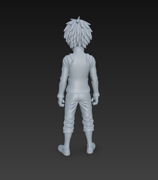 Furious Glare Dynamic Anime Character 3D Print Model 3D model_15