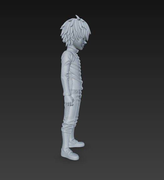 Furious Glare Dynamic Anime Character 3D Print Model 3D model_13