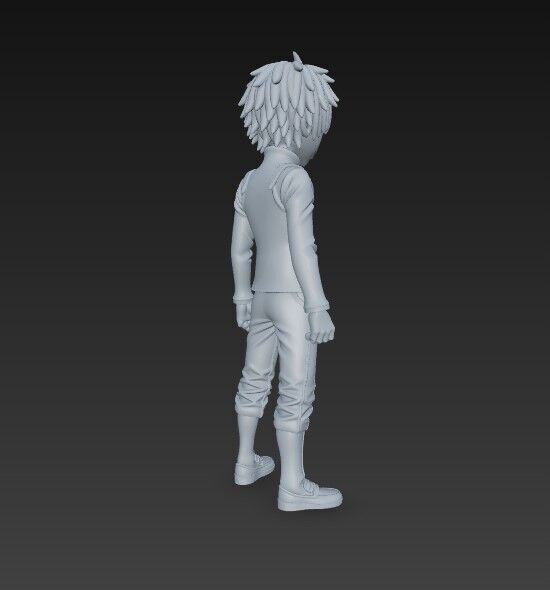 Furious Glare Dynamic Anime Character 3D Print Model 3D model_12