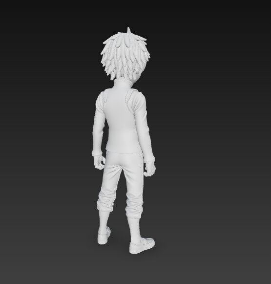 Furious Glare Dynamic Anime Character 3D Print Model 3D model_19