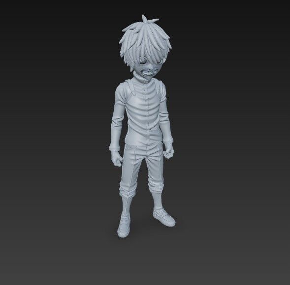 Furious Glare Dynamic Anime Character 3D Print Model 3D model_10