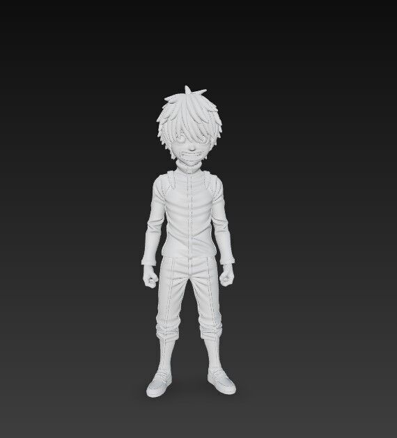 Furious Glare Dynamic Anime Character 3D Print Model 3D model_23