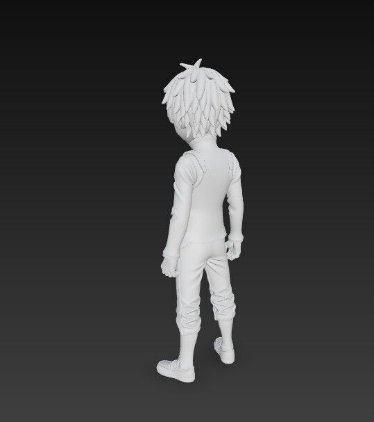 Furious Glare Dynamic Anime Character 3D Print Model 3D model_20