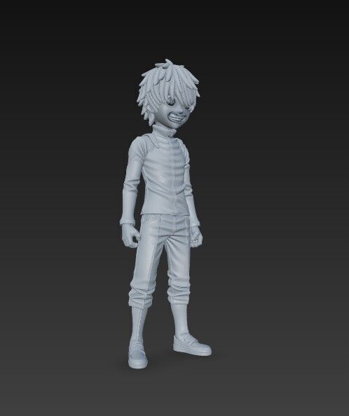Furious Glare Dynamic Anime Character 3D Print Model 3D model_8