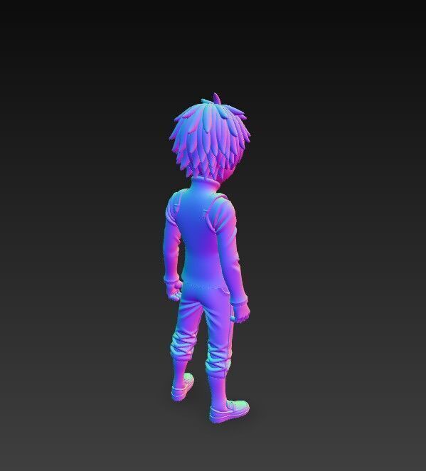 Furious Glare Dynamic Anime Character 3D Print Model 3D model_2